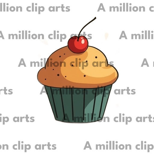 Cherry Cupcake clipart