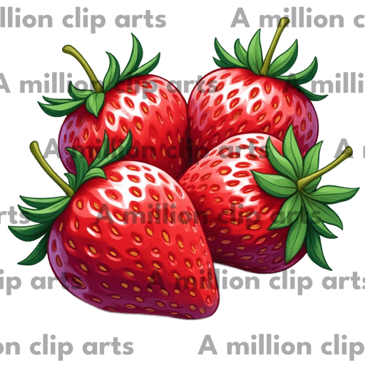 Strawberry Cluster clipart