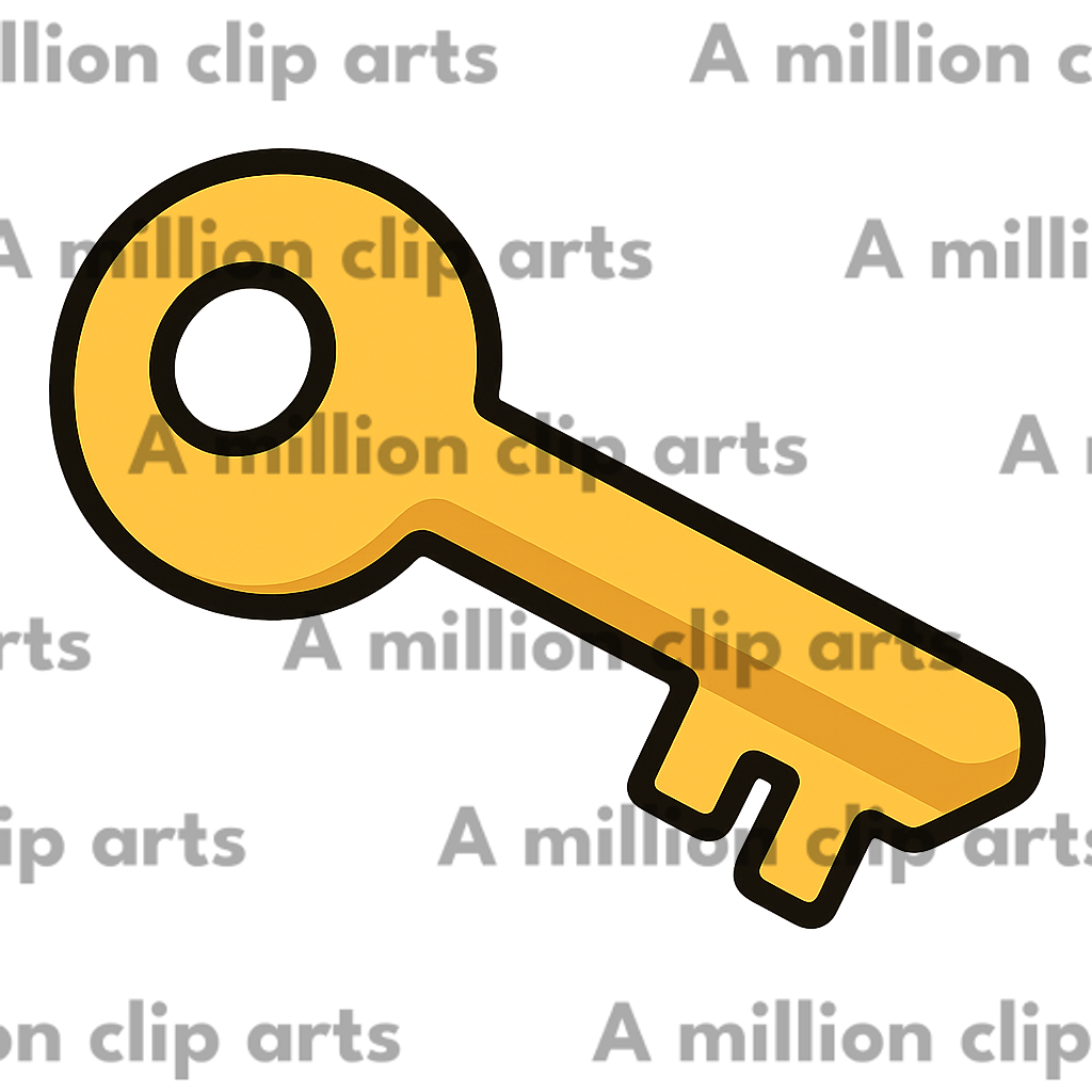 Yellow Key clipart