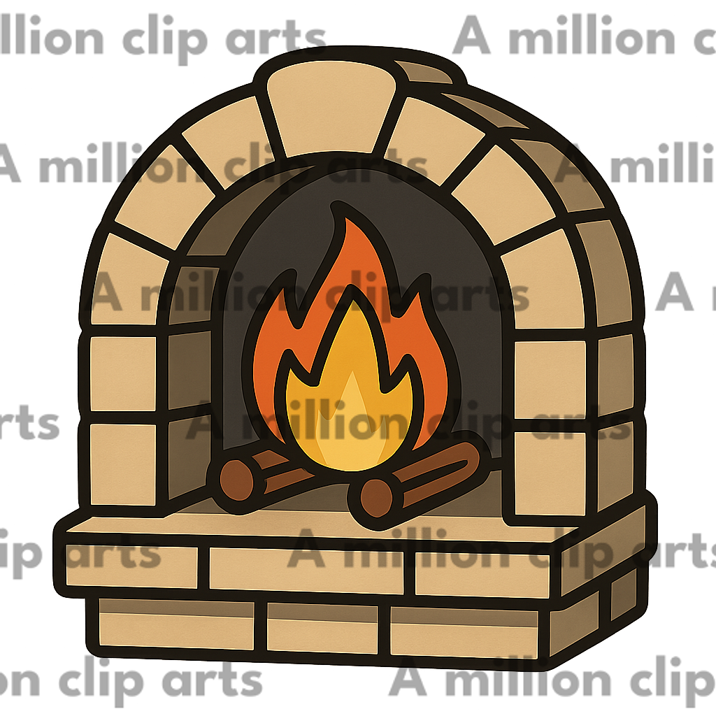 Cozy Fireplace clipart