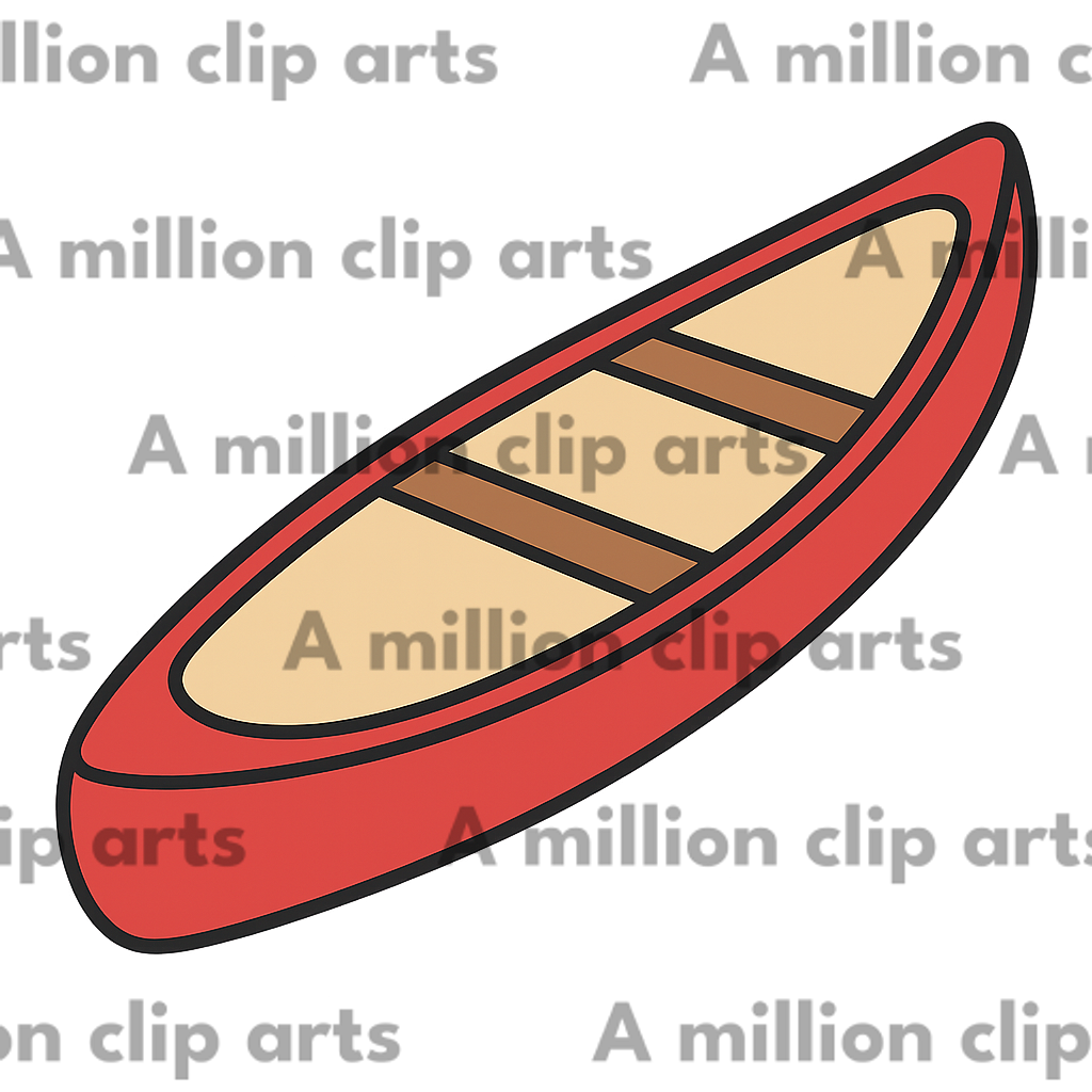 Red Canoe clipart