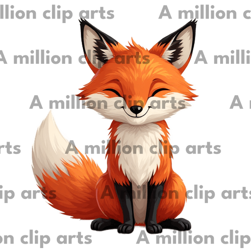 Smiling Fox clipart