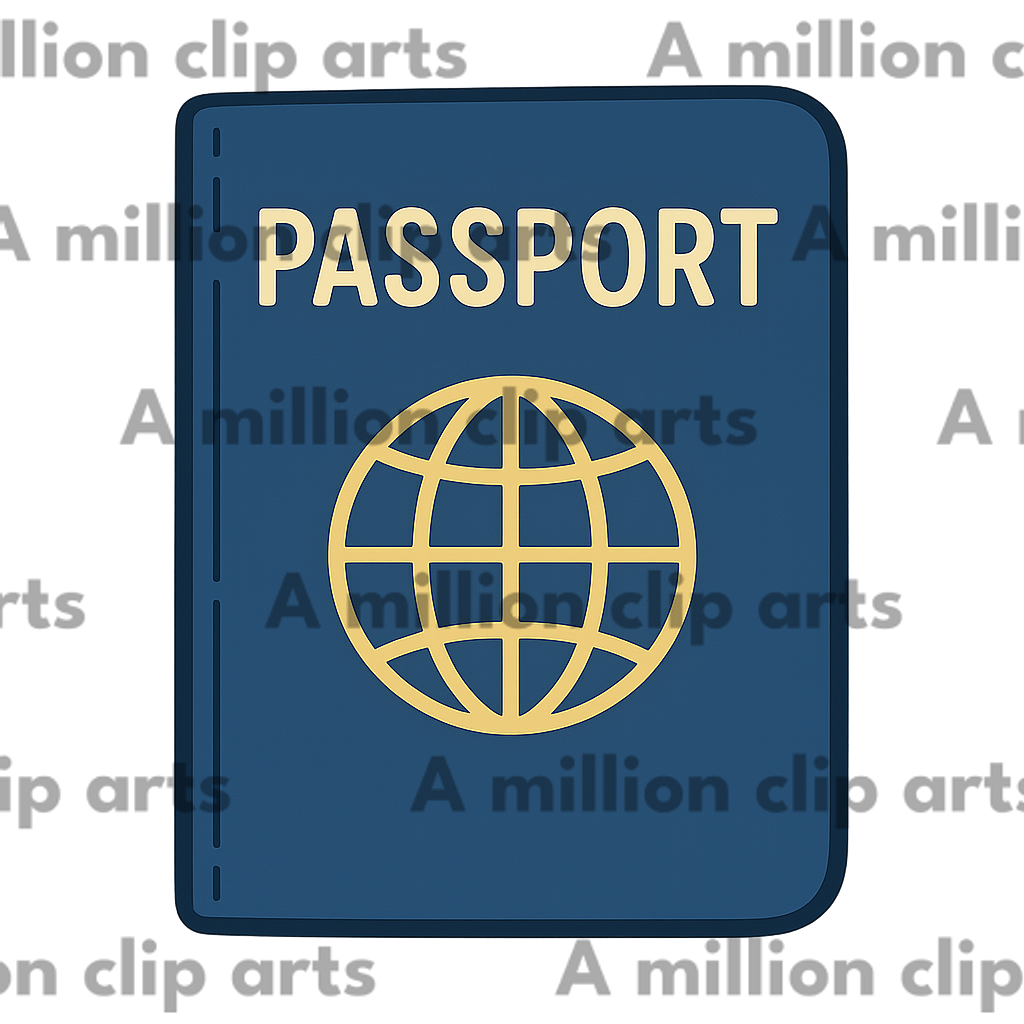 Blue Passport clipart
