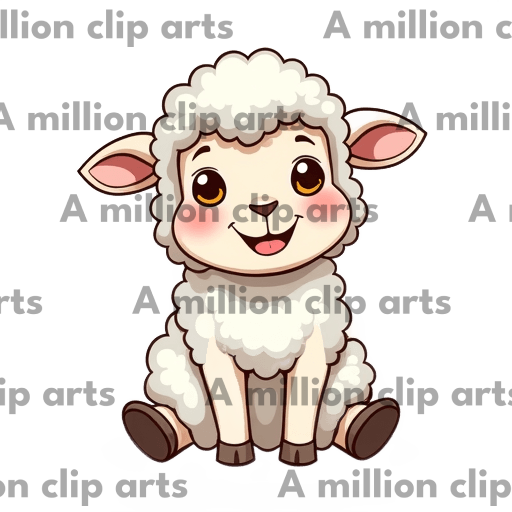 Happy Lamb clipart