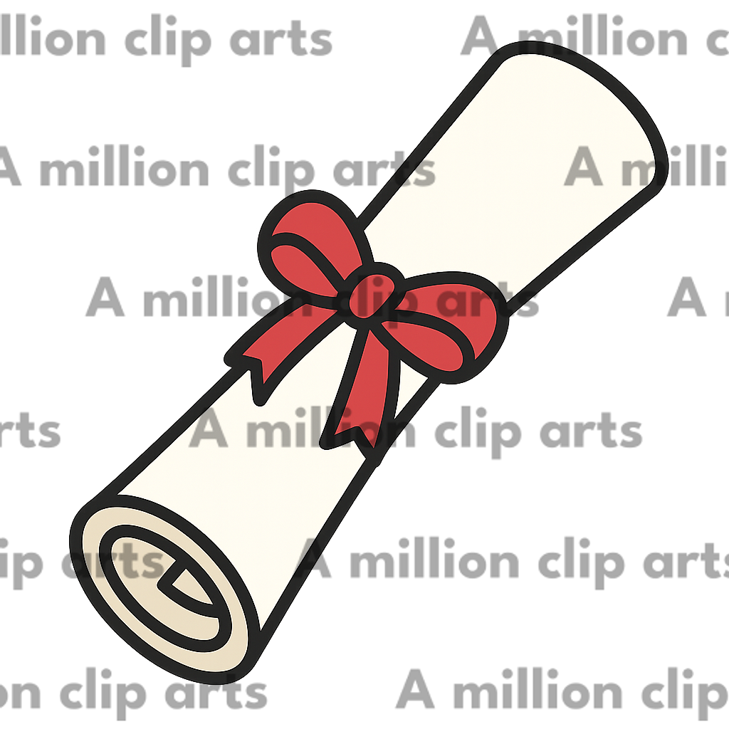 Diploma Scroll clipart