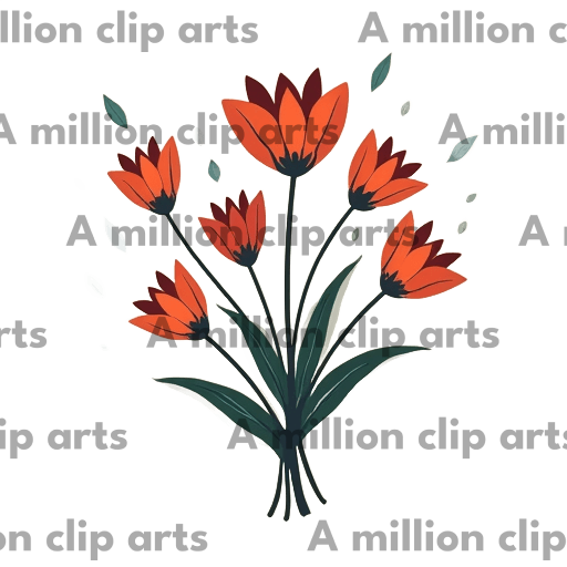 Red Tulips clipart