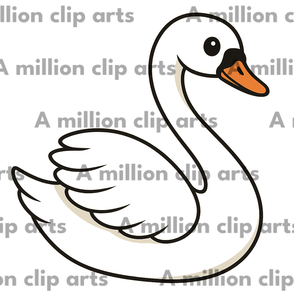 Cartoon Swan clipart