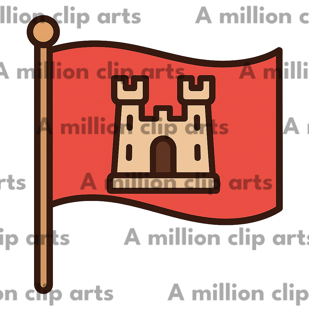 Castle Flag clipart