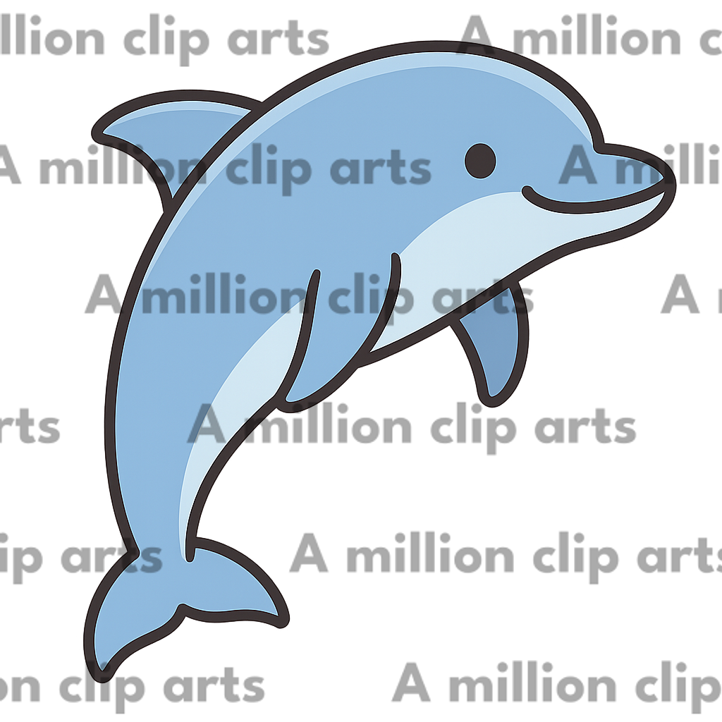 Cartoon Dolphin clipart