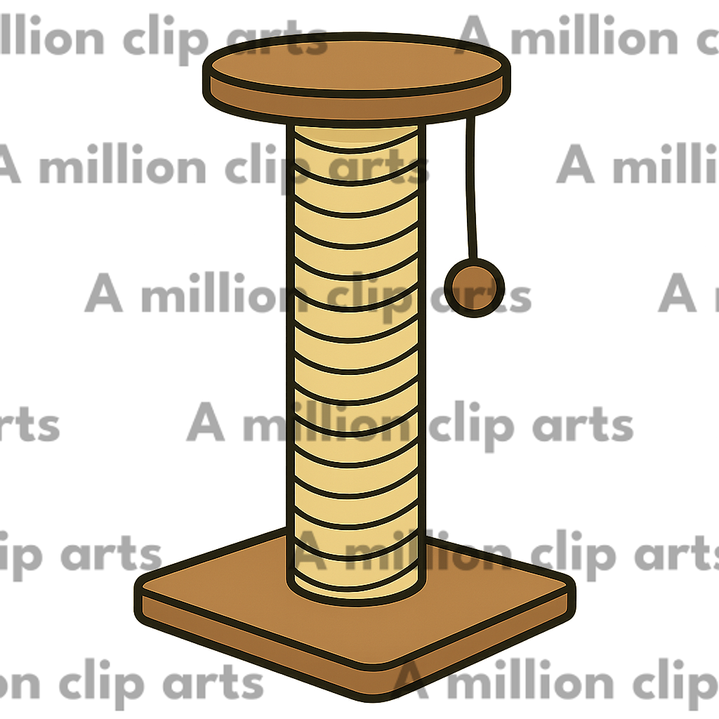 Cat Scratching Post clipart
