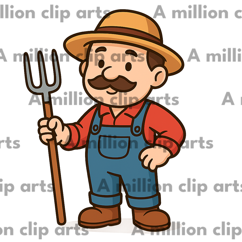 Happy Farmer clipart
