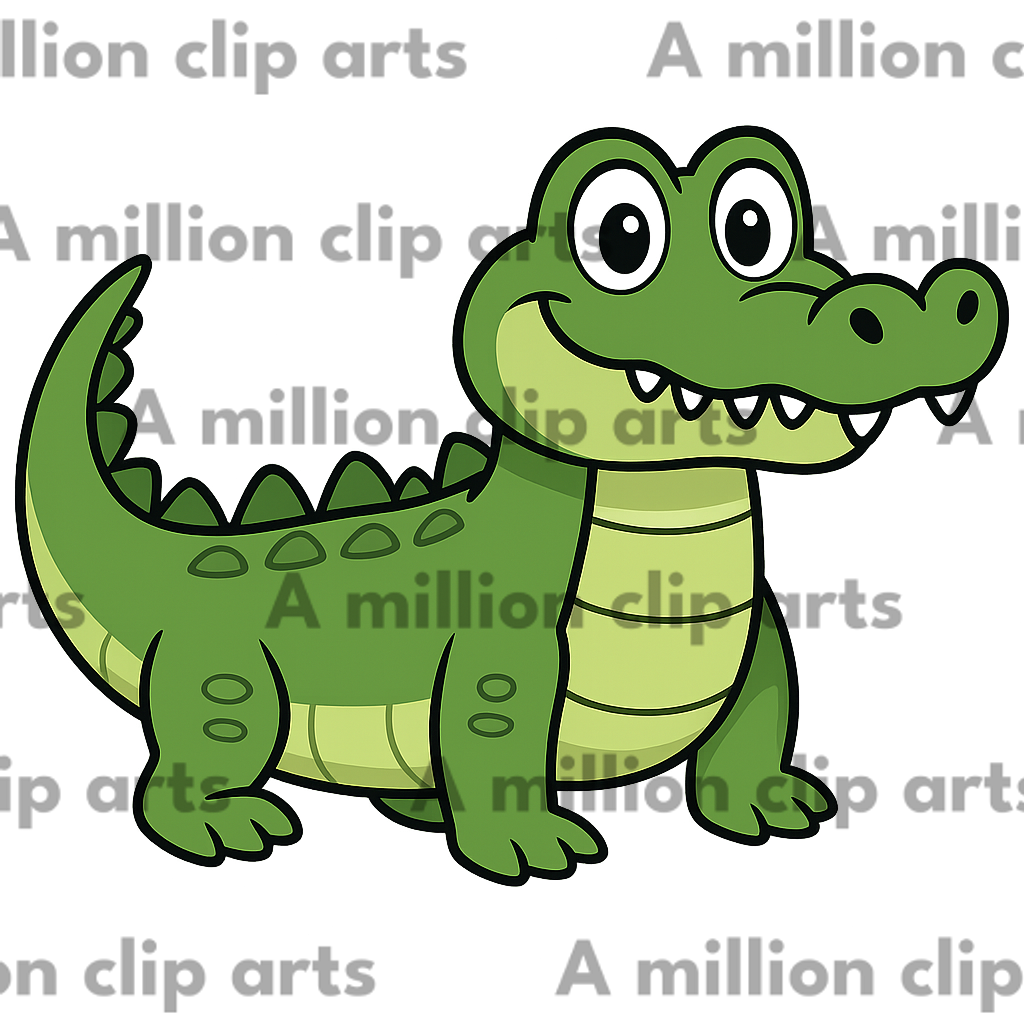 Cartoon Crocodile clipart