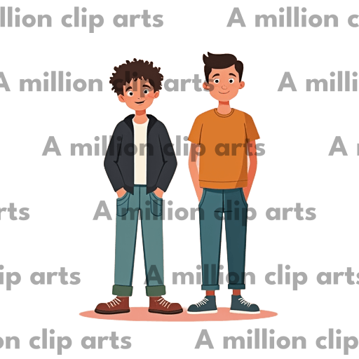 Two Boys clipart