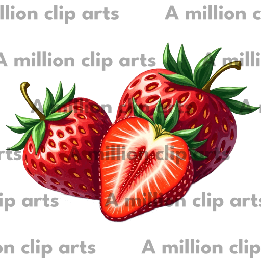 Strawberry Trio clipart