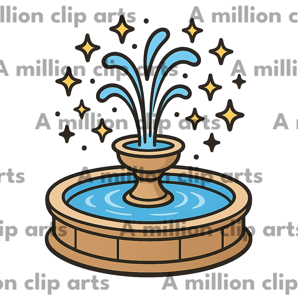 Decorative Fountain clipart