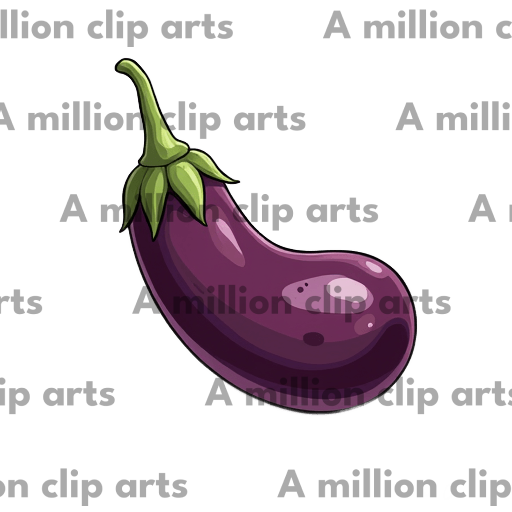 Cartoon Eggplant clipart