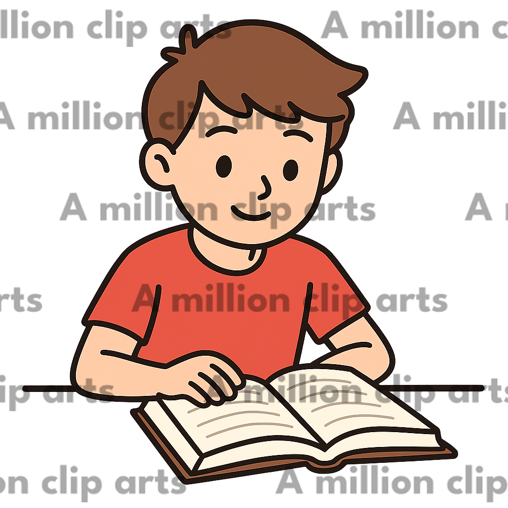 Reading Boy clipart