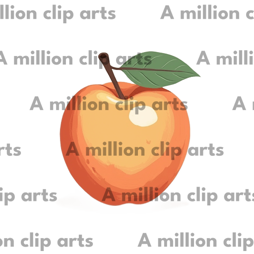 Peach Illustration clipart