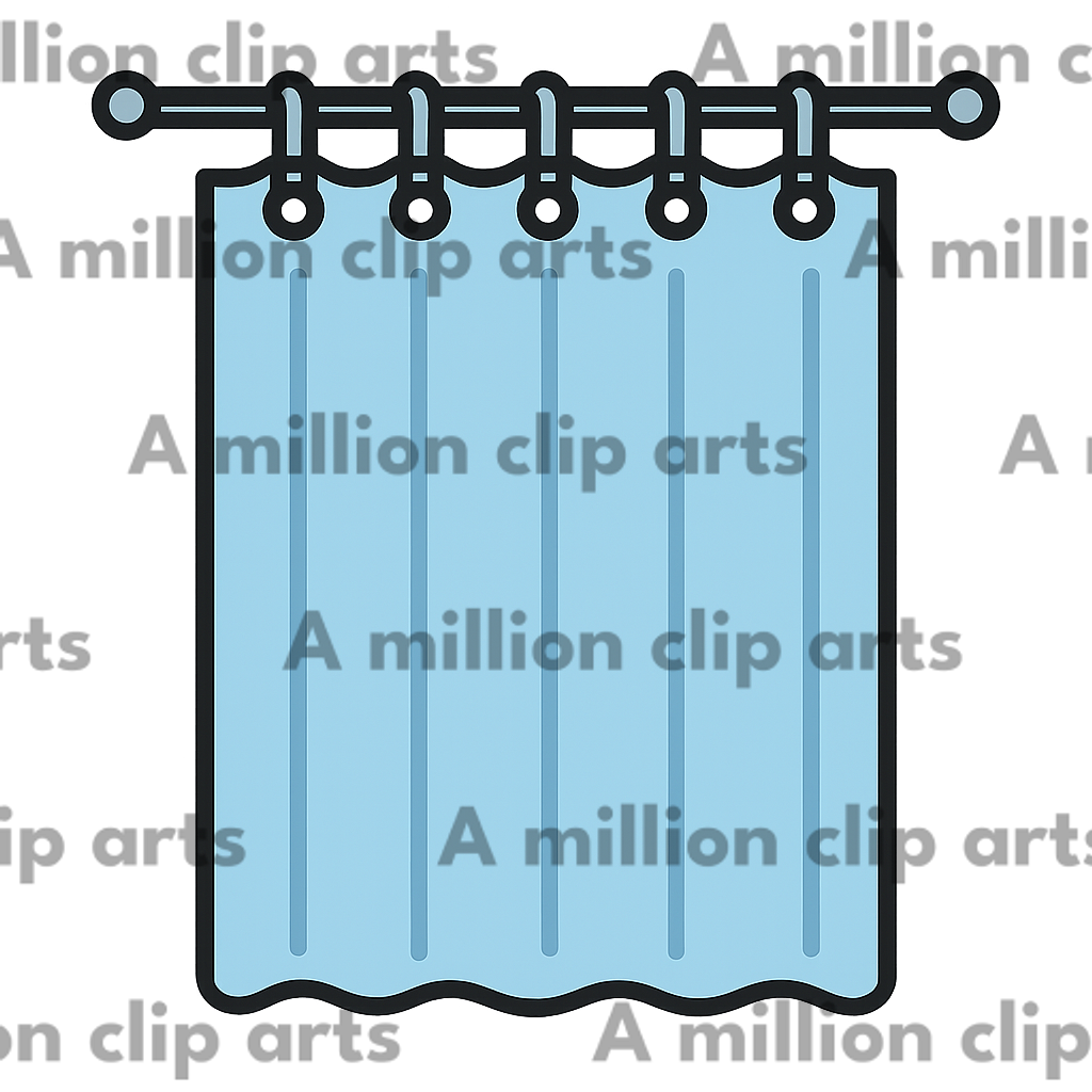 Blue Curtain clipart