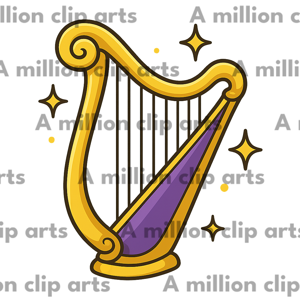Golden Harp clipart