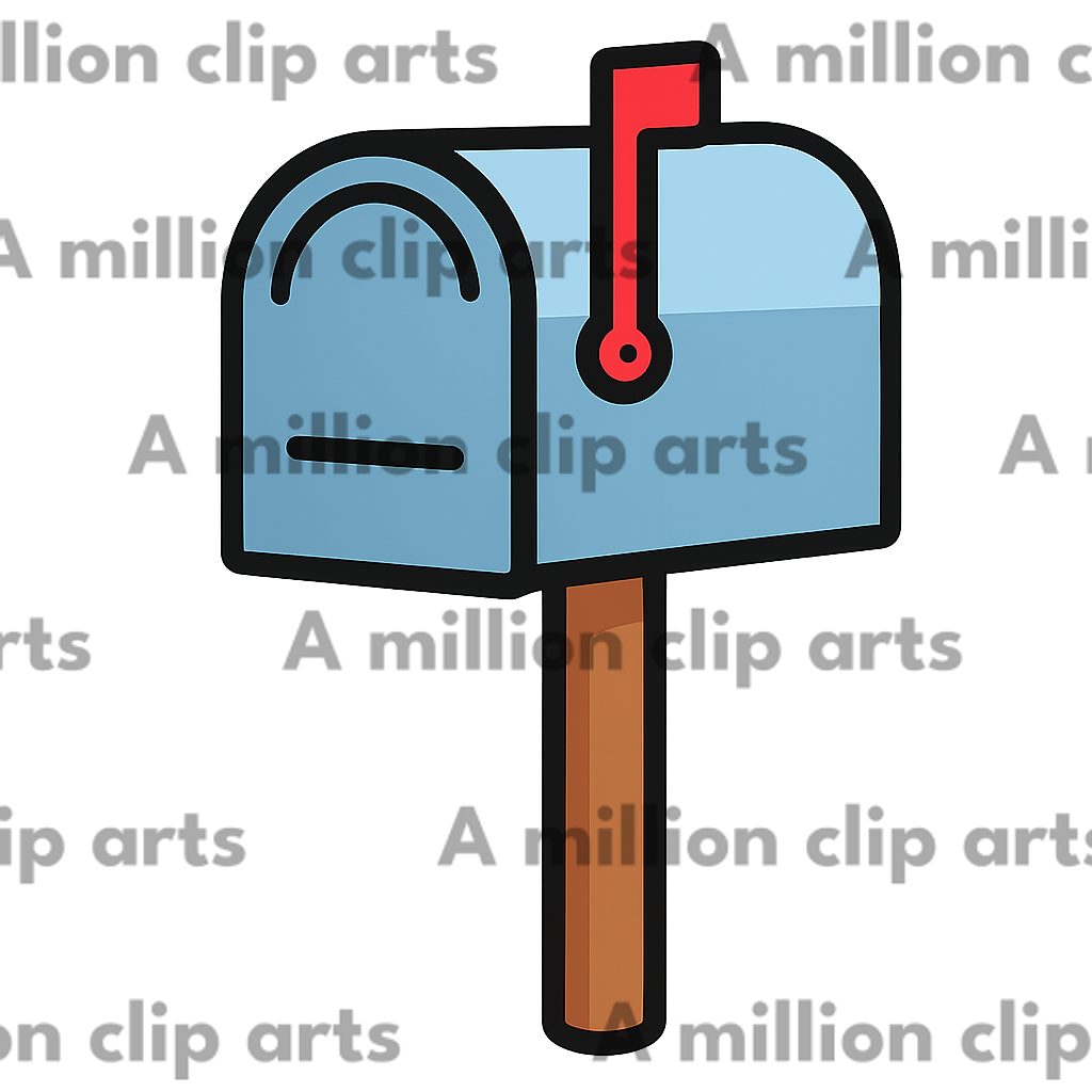 Blue Mailbox clipart