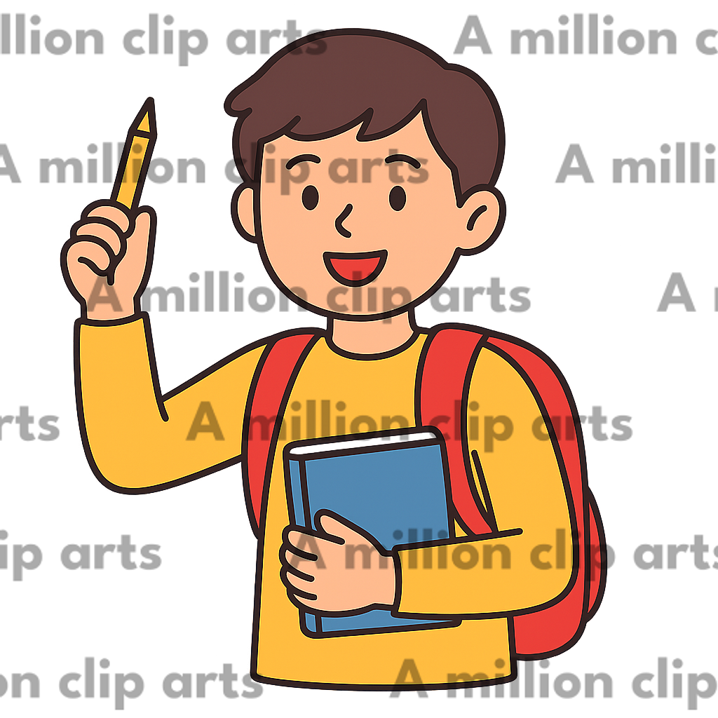 Happy Student clipart