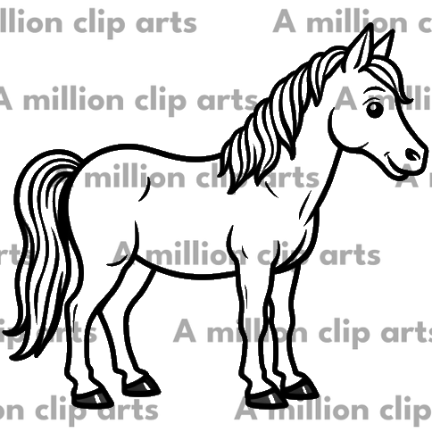 Standing Horse clipart