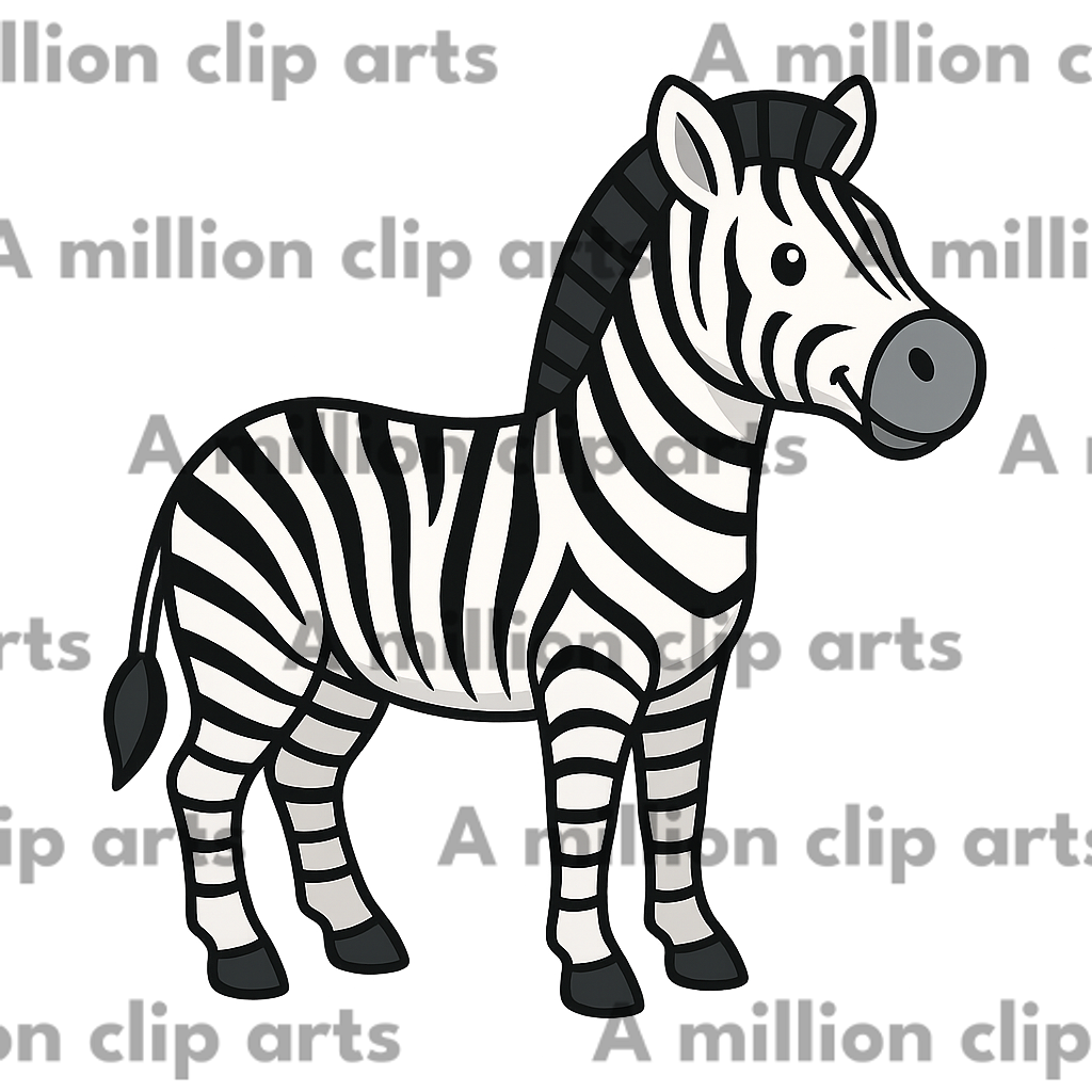 Cartoon Zebra clipart