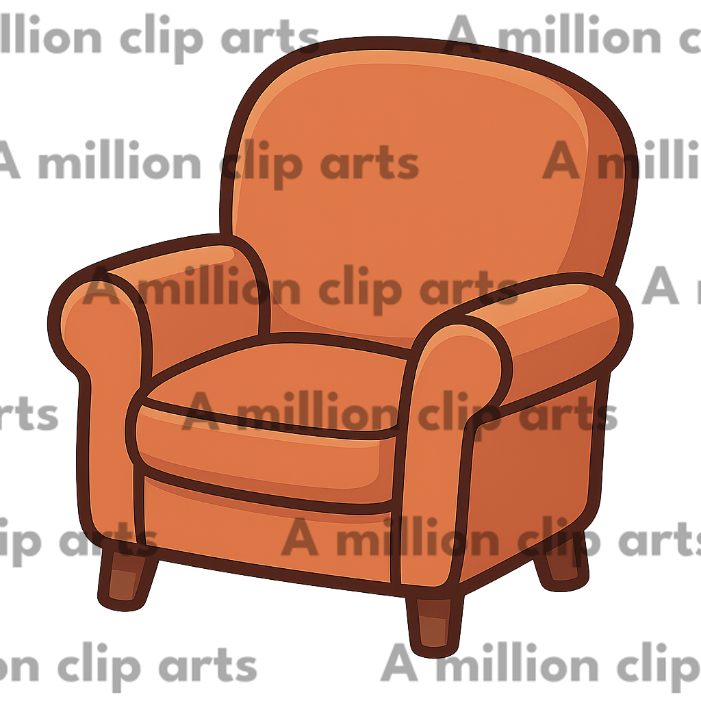 Orange Armchair clipart