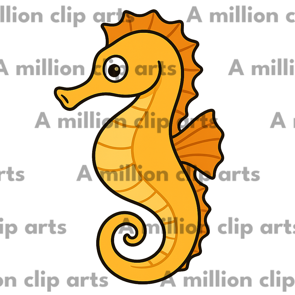 Cartoon Seahorse clipart