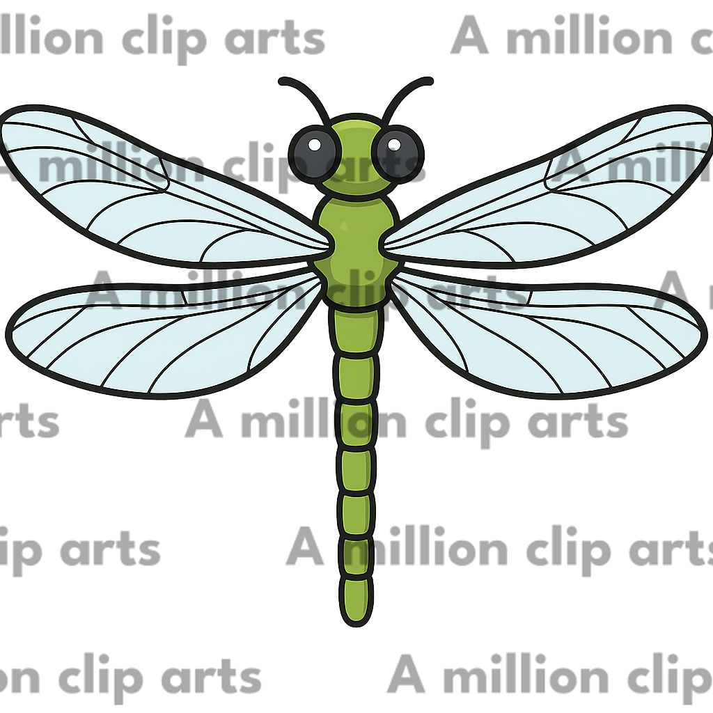 Green Dragonfly clipart