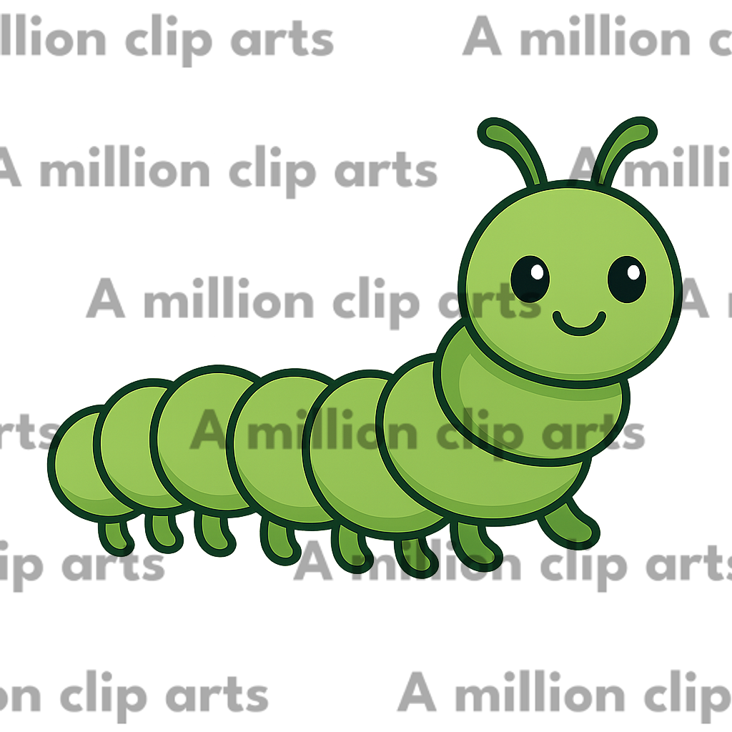 Happy Caterpillar clipart