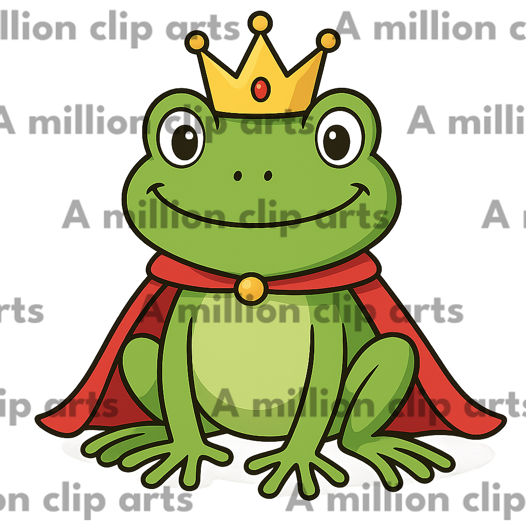 King Frog clipart
