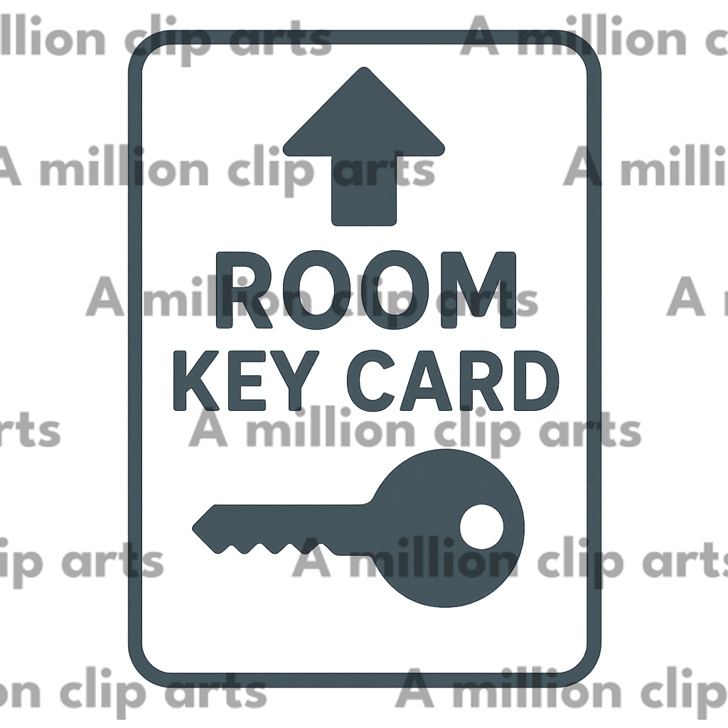 Key Card Sign clipart