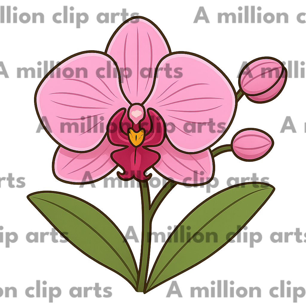 Pink Orchid clipart