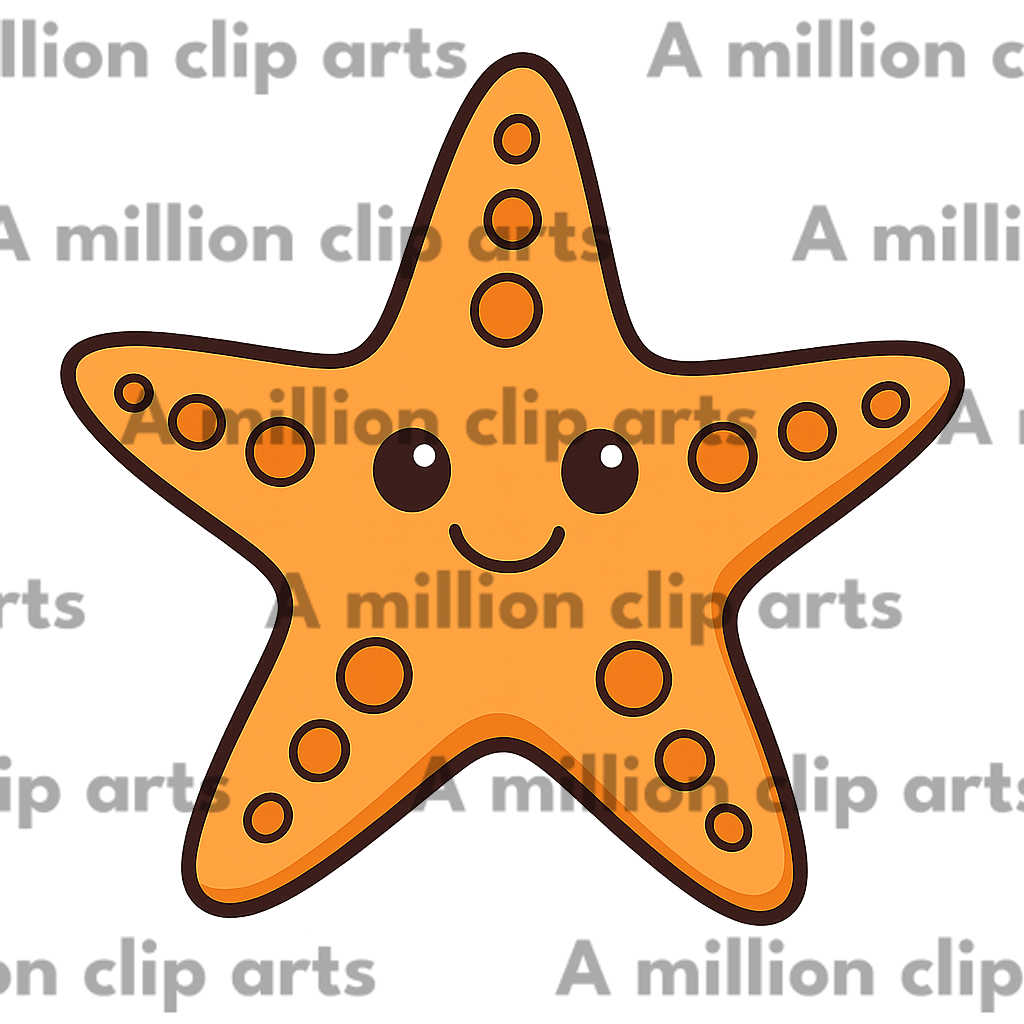 Smiling Starfish clipart