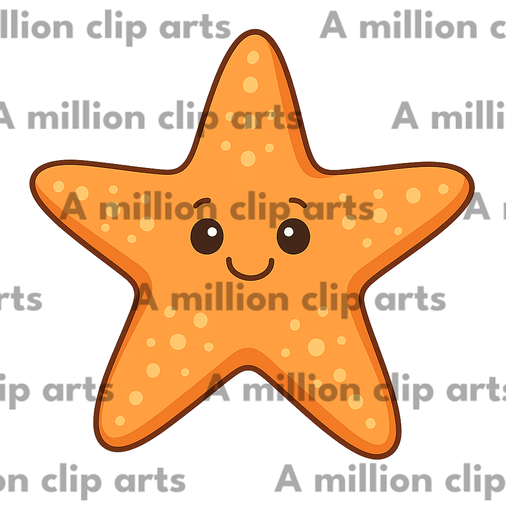Smiling Starfish clipart