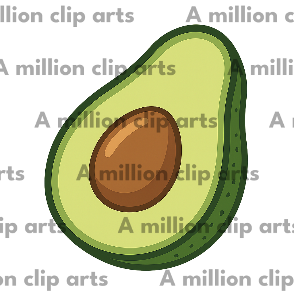 Avocado Slice clipart