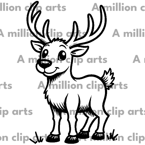 Cartoon Reindeer clipart