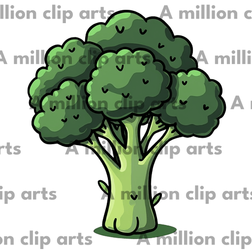 Happy Broccoli clipart